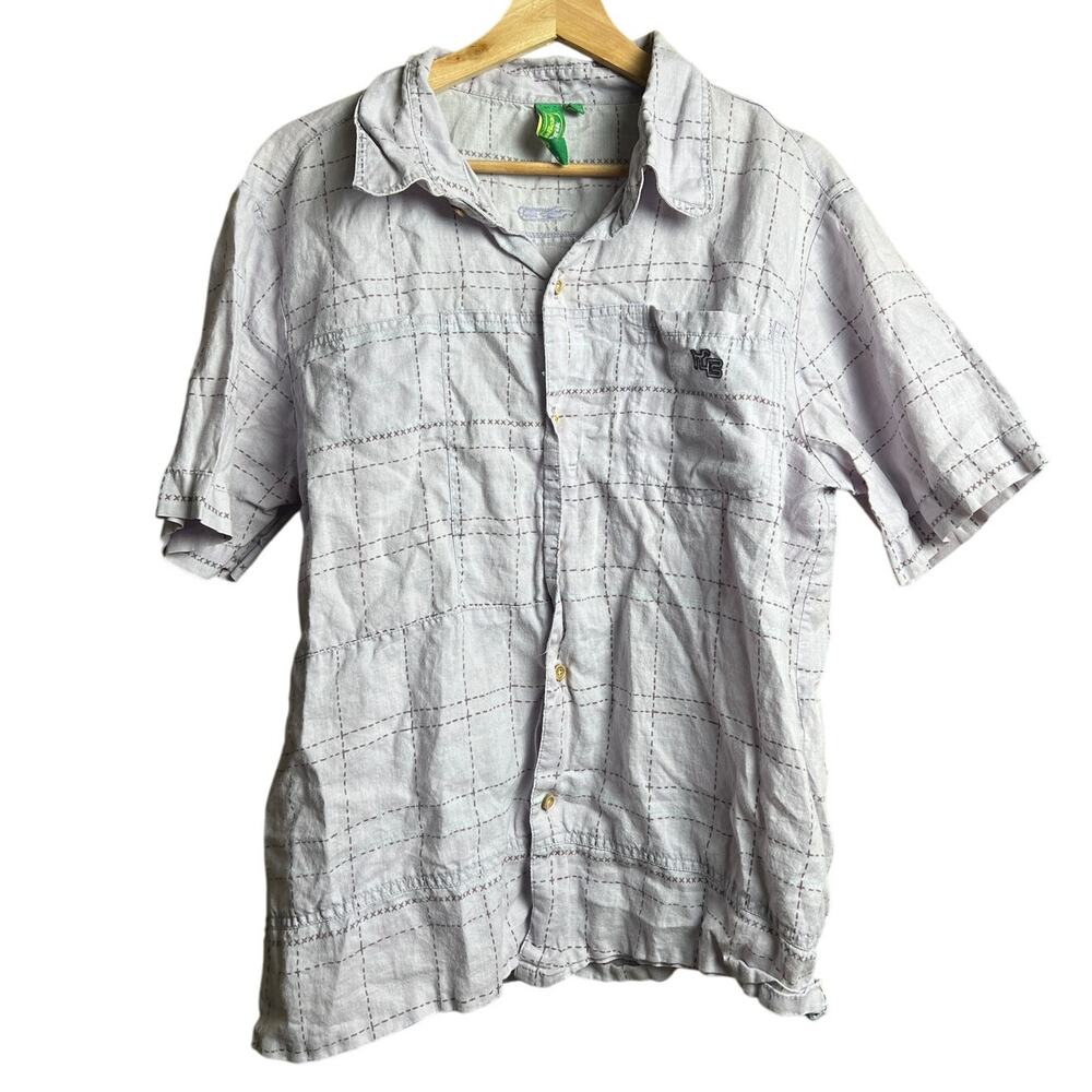 Kanabeach Biologik XL Button Down Gray Dotted